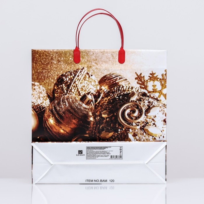 Новый год. Пакет Новый год. Пакет "Игрушки", мягкий пластик, 30х30 120 мкм.