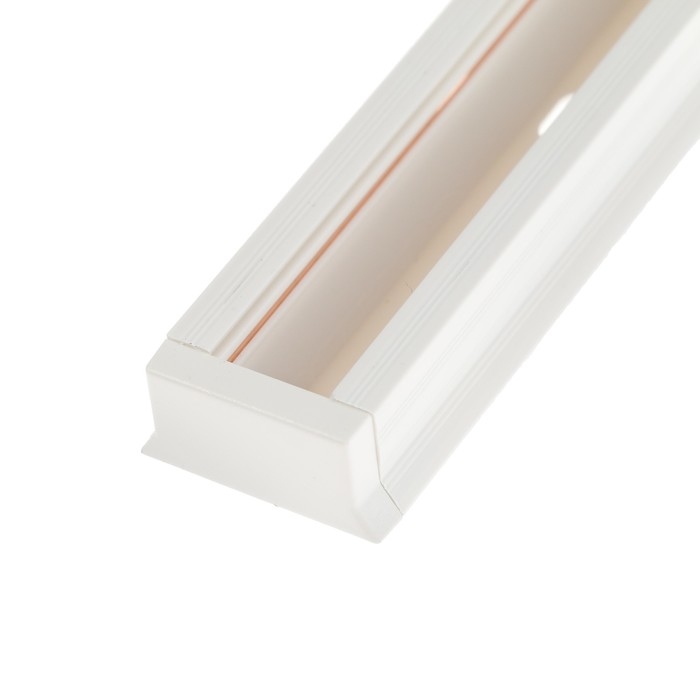 Однофазный трек 2TRA шина, TR-01, 1м, усиленный, накладной, белый