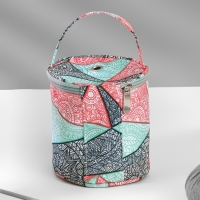 Сумка-футляр &laquo;Цветы&raquo;, 1 люверс, d = 14 &times; 14,5 см, цвет разноцветный