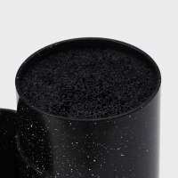 Подставка для ножей с наполнителем Доляна &laquo;Зефир&raquo;, 20&times;11&times;22 см, цвет чёрный