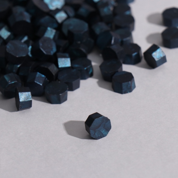 Сургуч в гранулах "Синий" перламутр набор 100 капсул