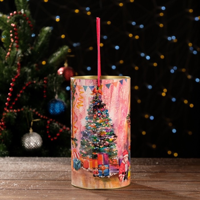 Новый год. Подарочная коробка, тубус &laquo;Малышам на праздник&raquo; 120 х 220 мм (200 мм внутр. высота).