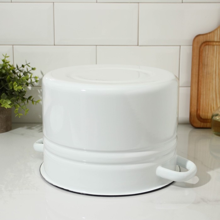 Кастрюля цилиндрическая, 8 л, индукция, цвет белый Кастрюля цилиндрическая, 8 л, индукция, цвет белый