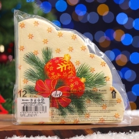 Новый год. Салфетки бумажные Art Bouquet Rondo "Новогодние шары", 3 слоя, d 32, 12 шт Новый год. Салфетки бумажные Art Bouquet Rondo "Новогодние шары", 3 слоя, d 32, 12 шт