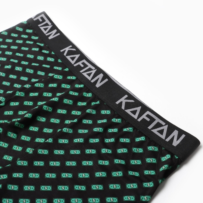 Трусы мужские боксеры KAFTAN  "Деньги", цвет черный  размер 48