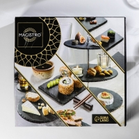 Блюдо из сланца Magistro Valley, 3-ярусное, d=30/25/20×36 см Блюдо из сланца Magistro Valley, 3-ярусное, d=30/25/20×36 см