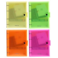 Тетрадь на кольцах, 80 листов в клетку, ErichKrause Neon, пластиковая обложка, на кнопке, блок офсет 100% белизна, МИКС Тетрадь на кольцах, 80 листов в клетку, ErichKrause Neon, пластиковая обложка, на кнопке, блок офсет 100% белизна, МИКС