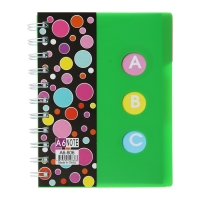 Блокнот на гребне А6, 100 листов, линия, обложка пластик, с разделителями "Стиль", МИКС Блокнот на гребне А6, 100 листов, линия, обложка пластик, с разделителями "Стиль", МИКС