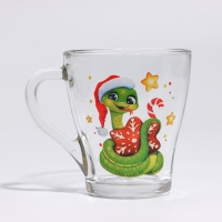 Набор стеклянных кружек "Змея", 2 шт Набор стеклянных кружек "Змея", 2 шт