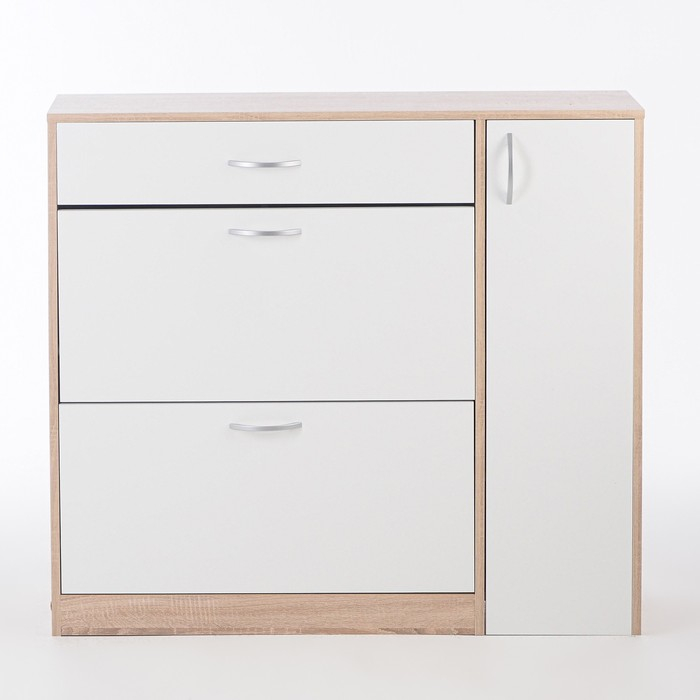 Обувница с дверью, 1060х280х960, Дуб сонома/Белый Обувница с дверью, 1060х280х960, Дуб сонома/Белый