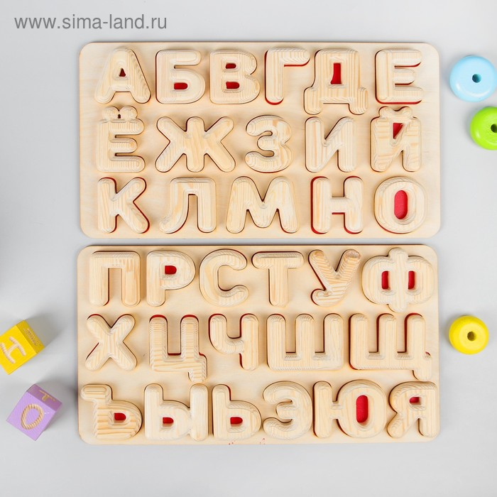 Рамка-вкладыш &laquo;Алфавит&raquo;, высота букв: 6 см, размер планшета: 42 &times; 22 см