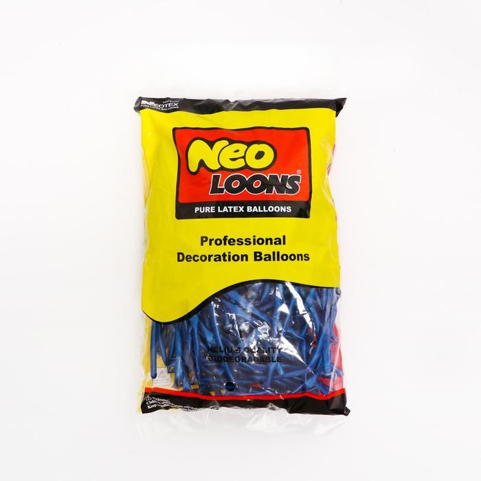 Шар для твистинга латексный 150", перламутровый, набор 100 шт., цвет синий