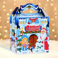 Новый год. Коробка подарочная новогодняя Ларец "Крепость" 18,2 х 11,5 х 26 см.