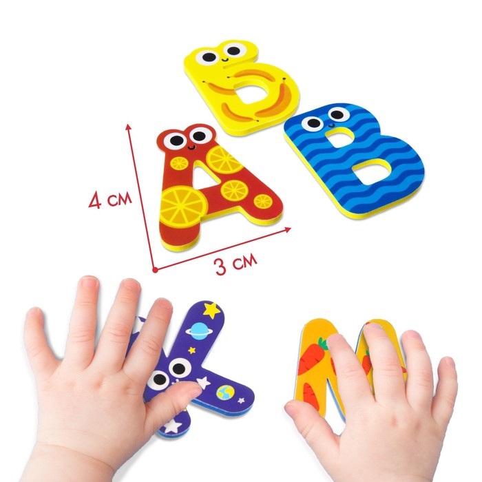 Набор стикеров &laquo;Алфавит&raquo;, материал EVA, 33 детали, Крошка Я