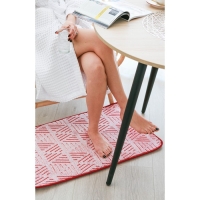 Коврик для ванной светящийся в темноте «Светящиеся грани», 50×80 см, цвет бордовый Коврик для ванной светящийся в темноте «Светящиеся грани», 50×80 см, цвет бордовый