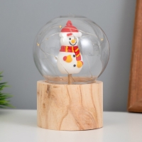 Ночник «Шар-снеговик» LED 3хAG10 шар 8см 6,5х6,5х11,5см Ночник «Шар-снеговик» LED 3хAG10 шар 8см 6,5х6,5х11,5см