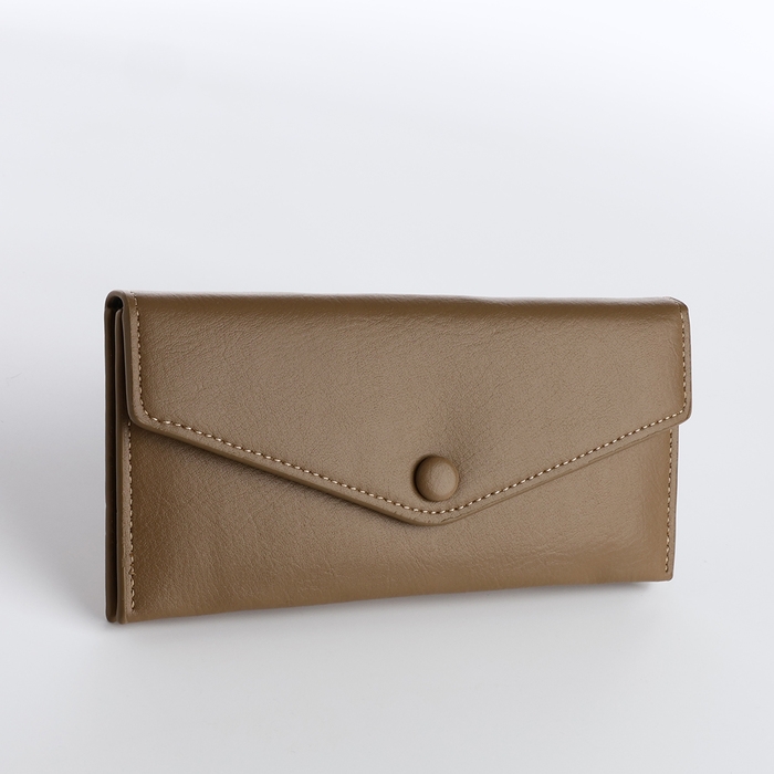 Кошелёк женский на кнопке, цвет хаки Кошелёк женский на кнопке, цвет хаки