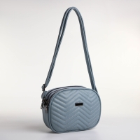 Сумка женская кросс-боди на молнии, цвет серо-синий Сумка женская кросс-боди на молнии, цвет серо-синий