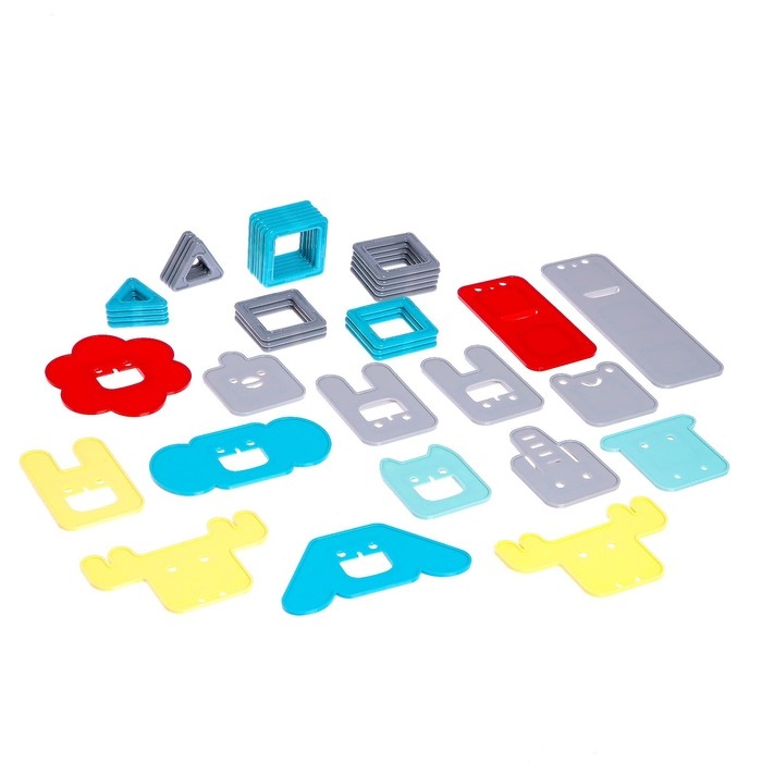 Конструктор магнитный &laquo;Цветные магниты&raquo;, 40 деталей