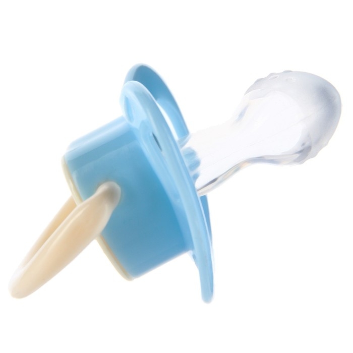 Соска - пустышка силиконовая анатомическая, от 0 мес., цвет голубой