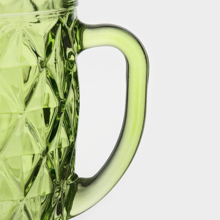 Кружка стеклянная, 400 мл, цвет и текстура МИКС