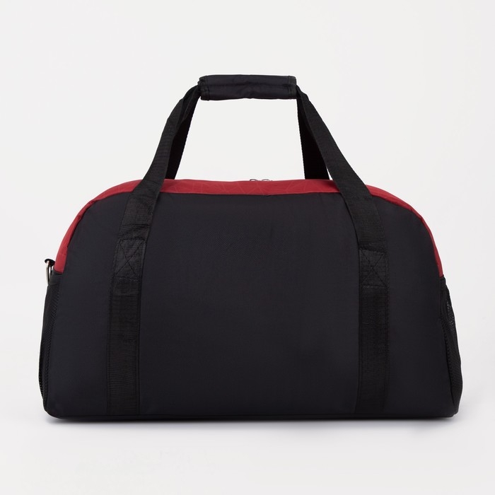 Сумка спортивная на молнии, отдел для обуви, наружный карман, большой размер, цвет чёрный/красный Сумка спортивная на молнии, отдел для обуви, наружный карман, большой размер, цвет чёрный/красный