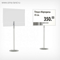 Ценникодержатель с металлическим зажимом и спиральным основанием, 4&times;4&times;11 см, цвет серебряный