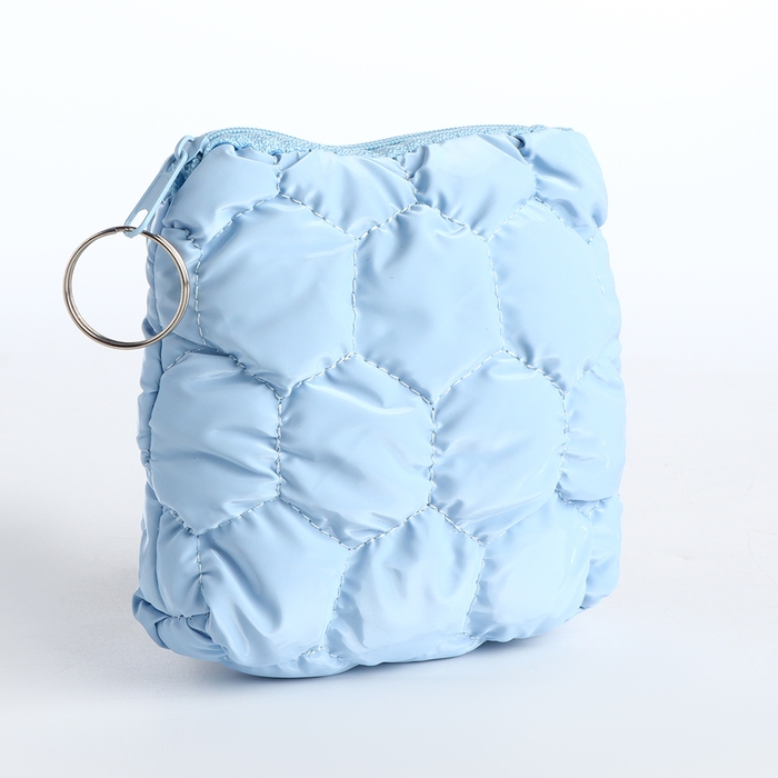 Кошелёк женский на молнии, цвет голубой