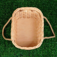 Корзина &laquo;Хозяйственная&raquo;, с ручками, 34/43&times;24/32&times;21 см, ручное плетение, лоза