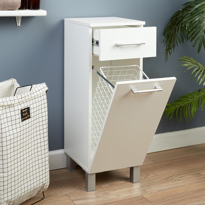Комод для ванной комнаты с корзиной для белья, 34 х 30 х 85 см