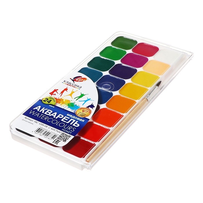 Акварель Акварель "Луч" Классика, 24 цвета, с кистью