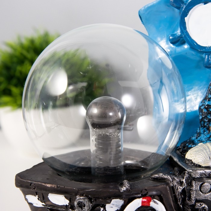 Плазменный шар Плазменный шар "Корабль" синий 25х10х22 см RISALUX