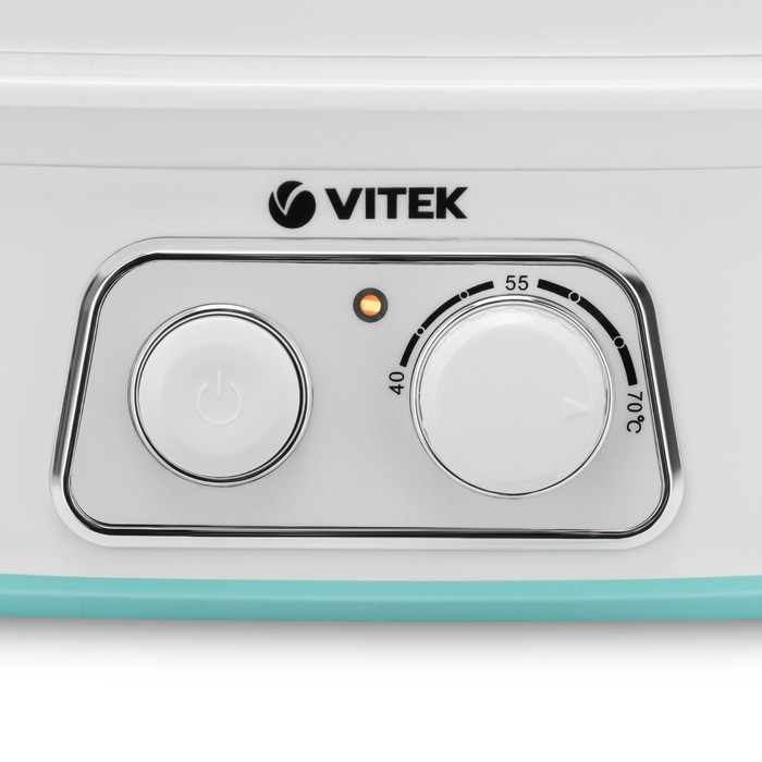 Сушилка для овощей и фруктов Vitek VT-5053, 250 Вт, 5 ярусов, бело-голубая Сушилка для овощей и фруктов Vitek VT-5053, 250 Вт, 5 ярусов, бело-голубая