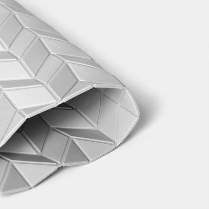 Набор подставок под горячее Набор подставок под горячее "Бамбук", 2 шт, 19,5х19,5х0,4 см, цвет серый