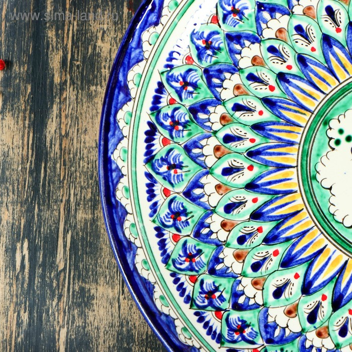 Ляган Риштанская Керамика Ляган Риштанская Керамика "Узоры", 28 см, МИКС