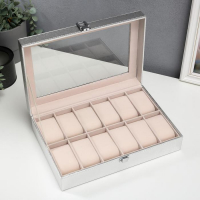 Шкатулка кожзам под часы 12 отделений "Космос. Серебро" 8х30х20,5 см Шкатулка кожзам под часы 12 отделений "Космос. Серебро" 8х30х20,5 см