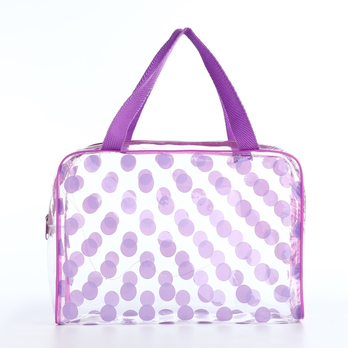 Косметичка на молнии, цвет сиреневый