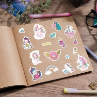 Наклейки детские в стикербуке &laquo;#ЕДИНОРОГИ&raquo;, 8 листов, 14 х 21 см