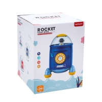 Копилка &laquo;Ракета&raquo;, свет, звук, засасывает купюры, цвет синий