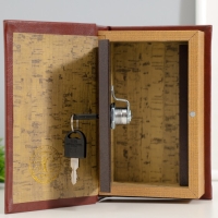 Сейф-книга дерево, кожзам "Бюст Апполона" тиснение 17х11х5 см