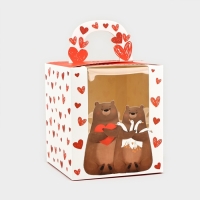 Коробка складная &laquo;С любовью&raquo; 14 х 16 х 14 см