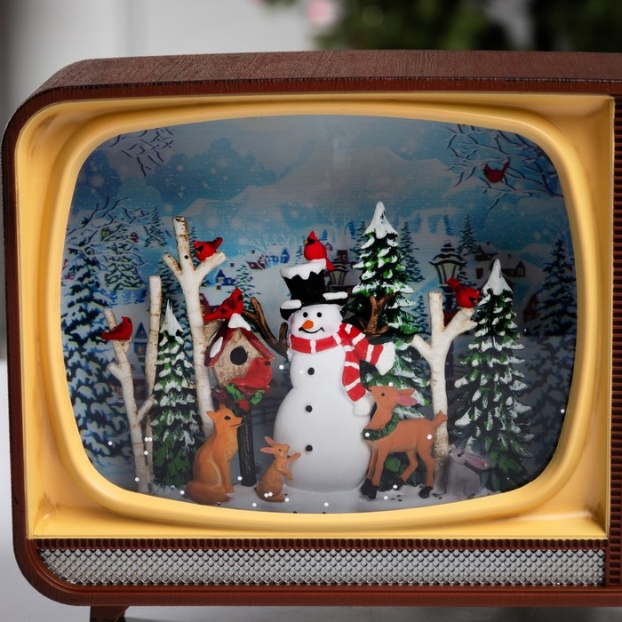 Фигура светодиодная &laquo;Новогодний огонек&raquo;, 21х12.1х17.1 см, музыка, батарейки ААх3 (не в комплекте), USB, свечение мульти