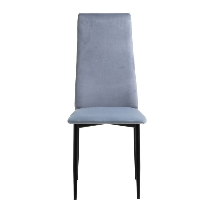 Стул "ВОЛНА", Черный/Велюр блю стоун