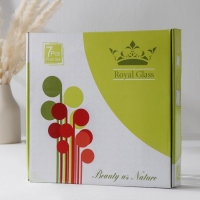 Набор столовый &laquo;Орнамент&raquo;, 7 предметов: 30&times;30 см - 1 шт, 18&times;18 см - 6 шт, цвет красный