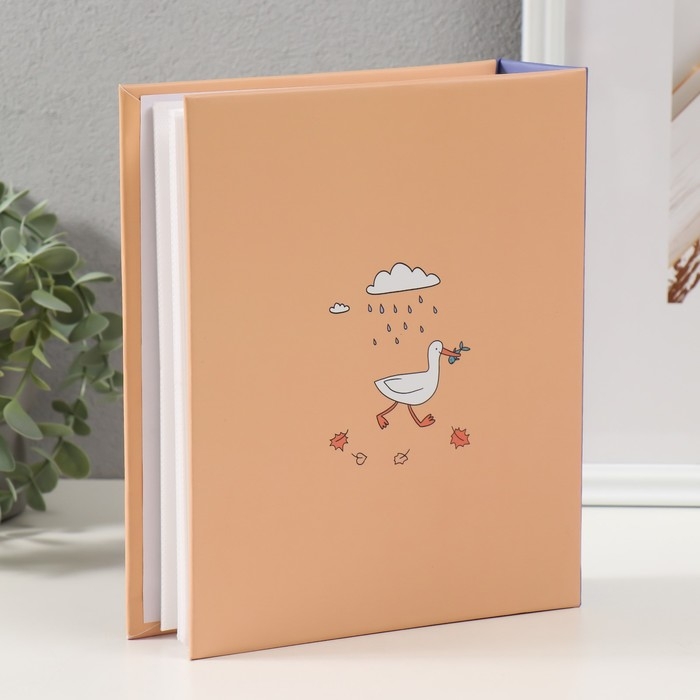 Фотоальбом на 200 фото 10х15 см,  пластик. листы  "SPb city art: orange"