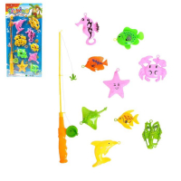 Рыбалка &laquo;Ловись, рыбка&raquo; 9 рыбок, удочка, цвета МИКС