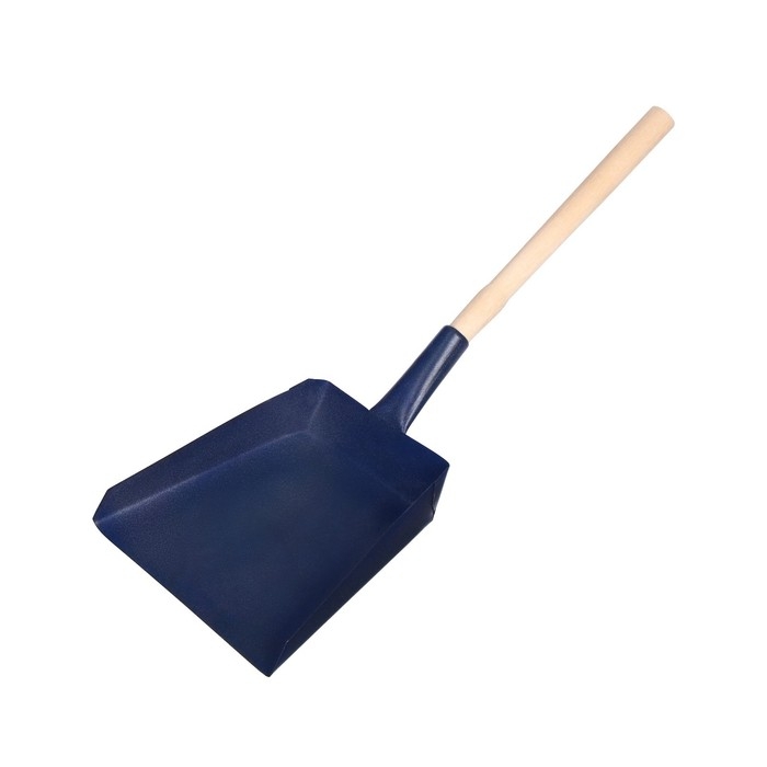 Совок хозяйственный, 19 &times; 19 &times; 5 см, металл, деревянный черенок 35 см, МИКС