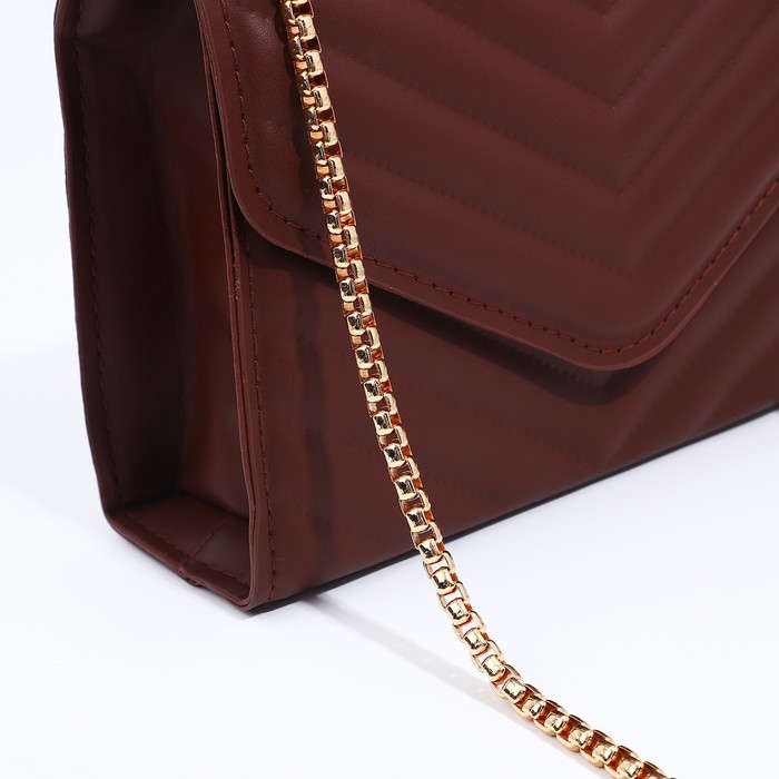 Сумка-мессенджер на магните, цвет коричневый