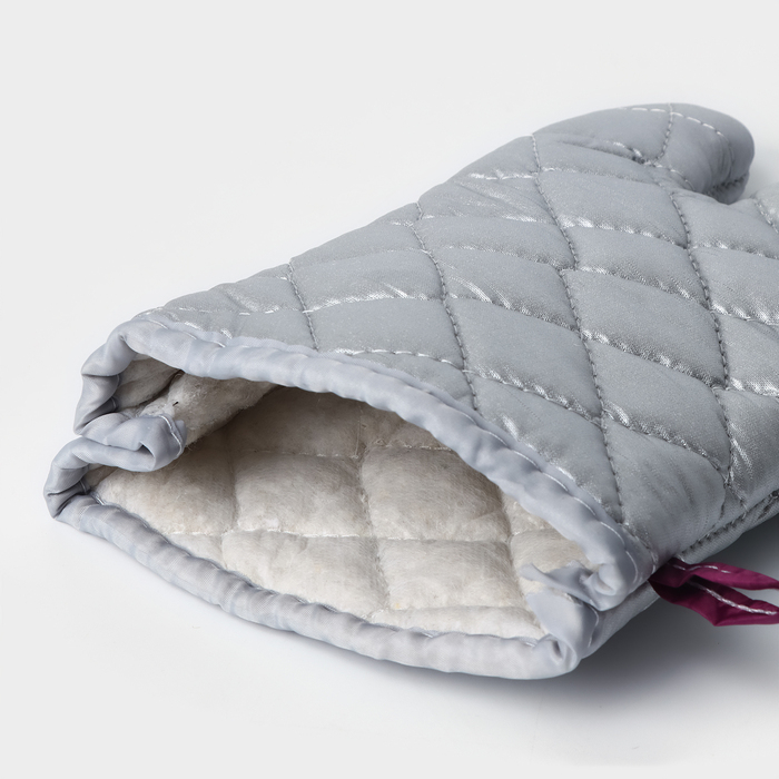 Набор прихваток &laquo;Профи&raquo;, 2 шт, 30&times;16&times;2 см, цвет серый