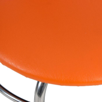 Стул "Белла"  оранжевый/хром